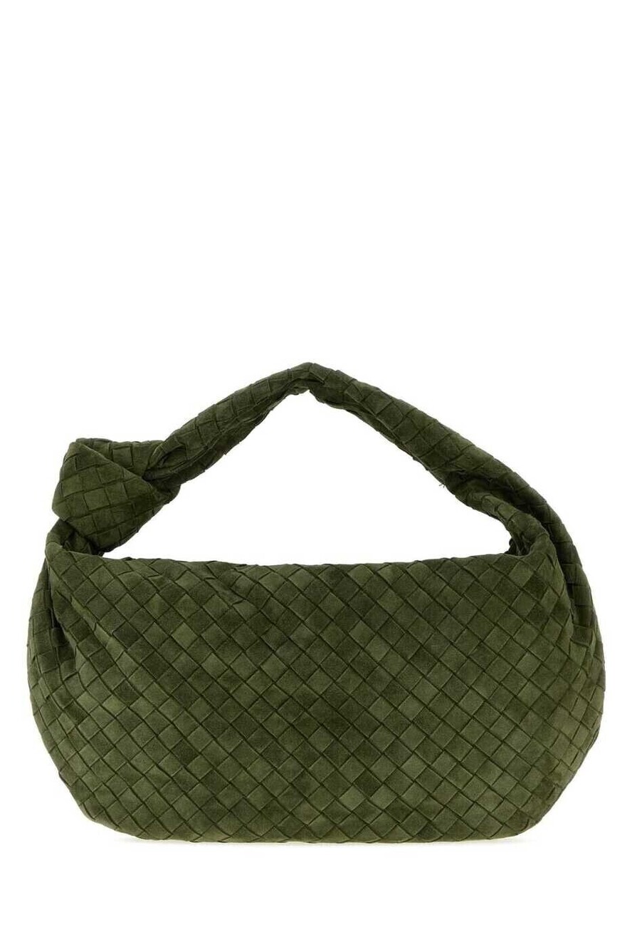Bottega Veneta Intrecciato Hobo Shoulder Bag Leather Green